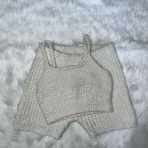 Cozy Set | Coord Top + Bottom | White Comfy Lounge Set